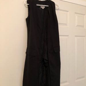Black Long Vest